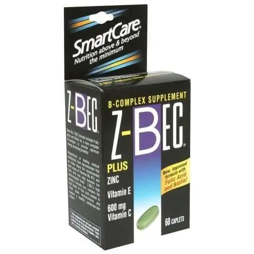 zbec smart care bcomplex supplement caplets 60 ct pack of 2 see